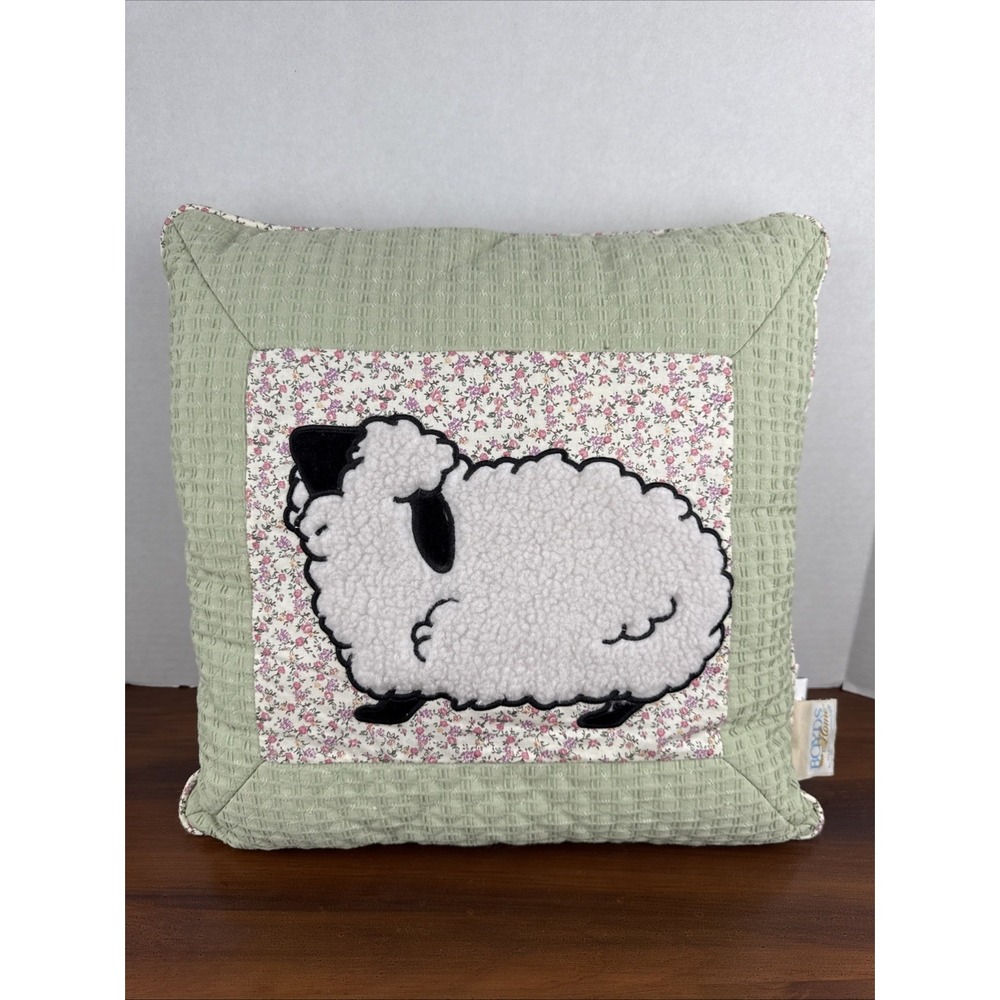Vintage Boyds Home Collection Vintage Quilted Lamb Pillow Shabby Chic Cottage